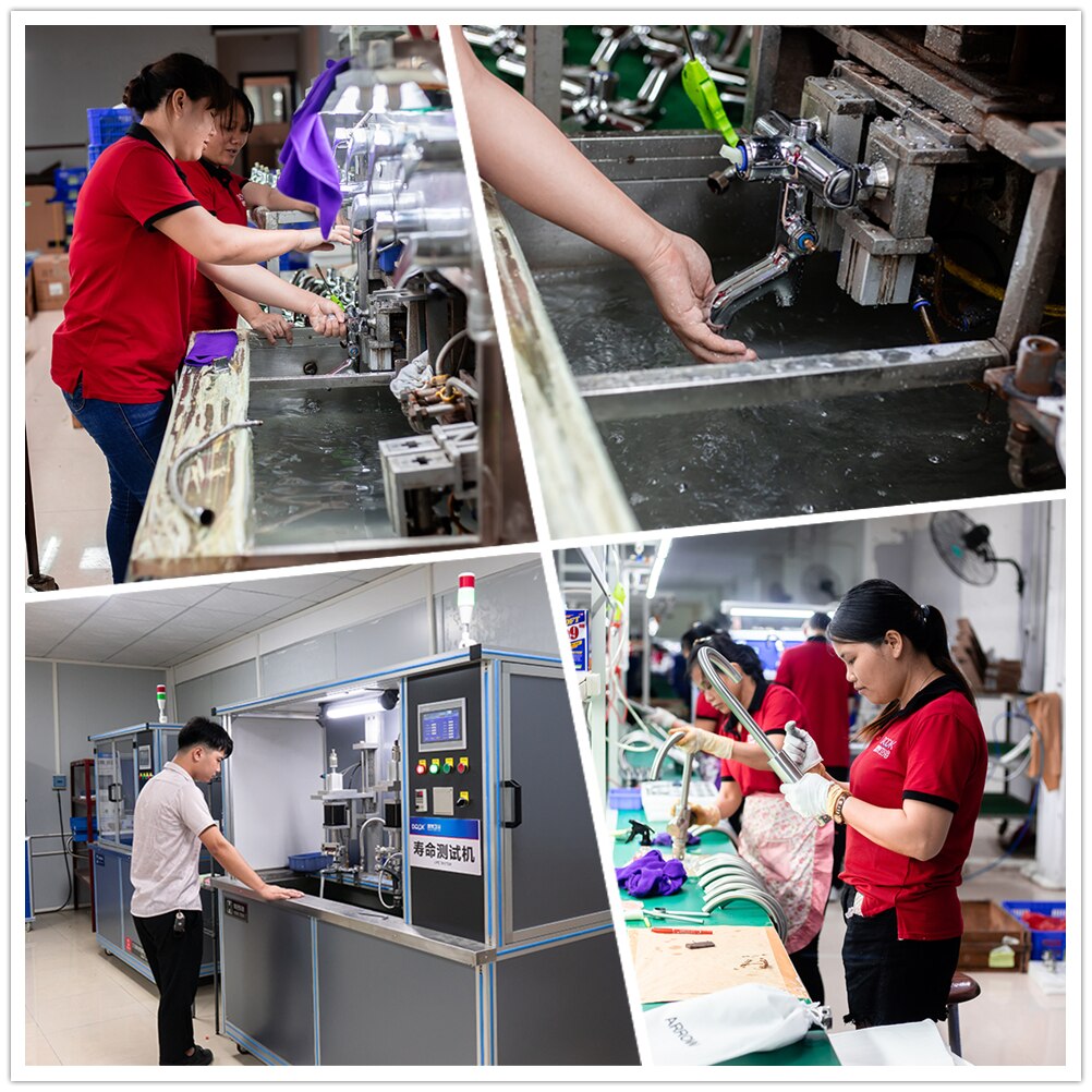 DQOK mélangeur froid/chaud, robinets de lavabo de salle de bains en nickel brossé, robinet d'évier, robinet d'eau noire, accessoires de salle de bains (tuyau non inclus