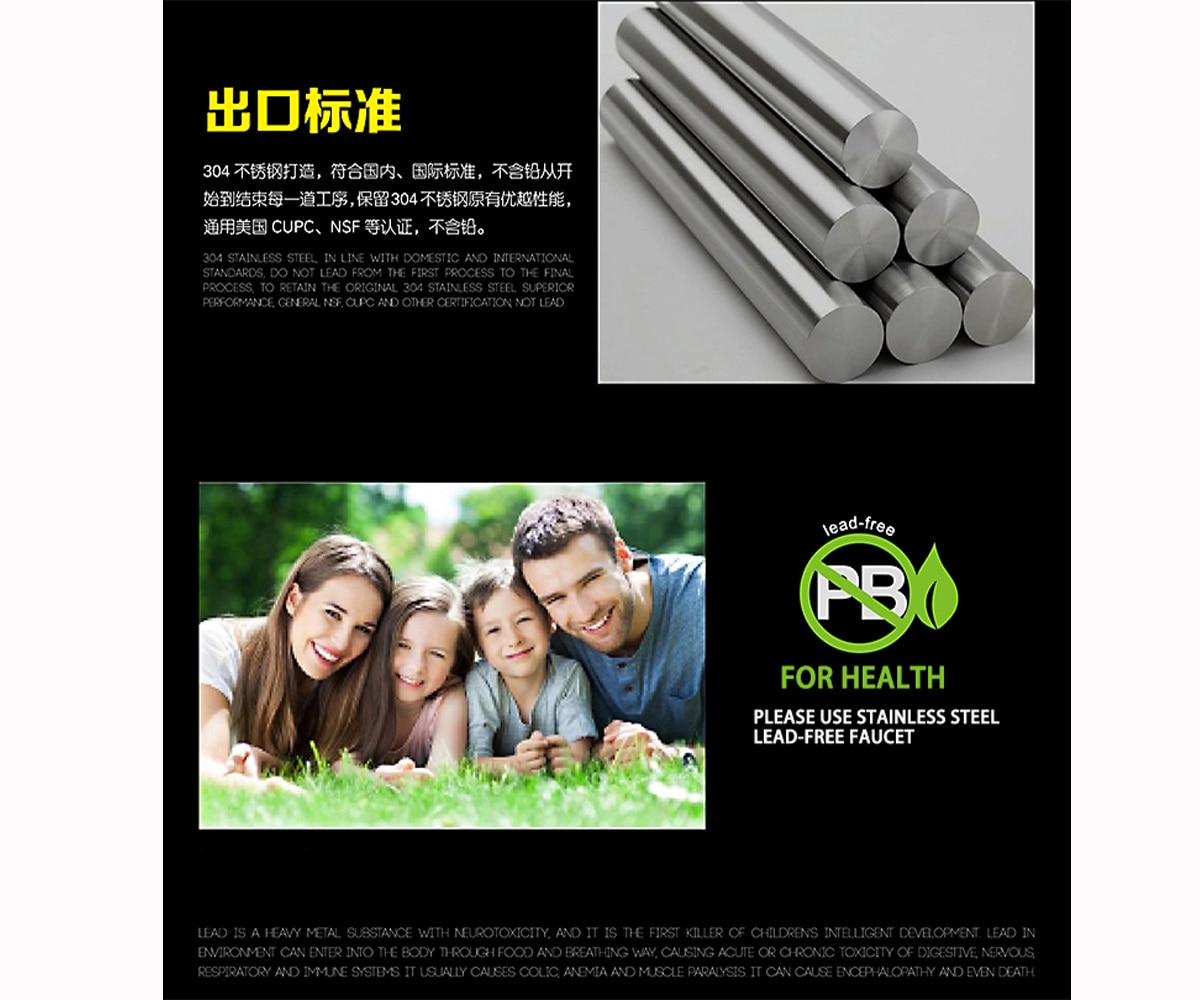 DQOK mélangeur froid/chaud, robinets de lavabo de salle de bains en nickel brossé, robinet d'évier, robinet d'eau noire, accessoires de salle de bains (tuyau non inclus