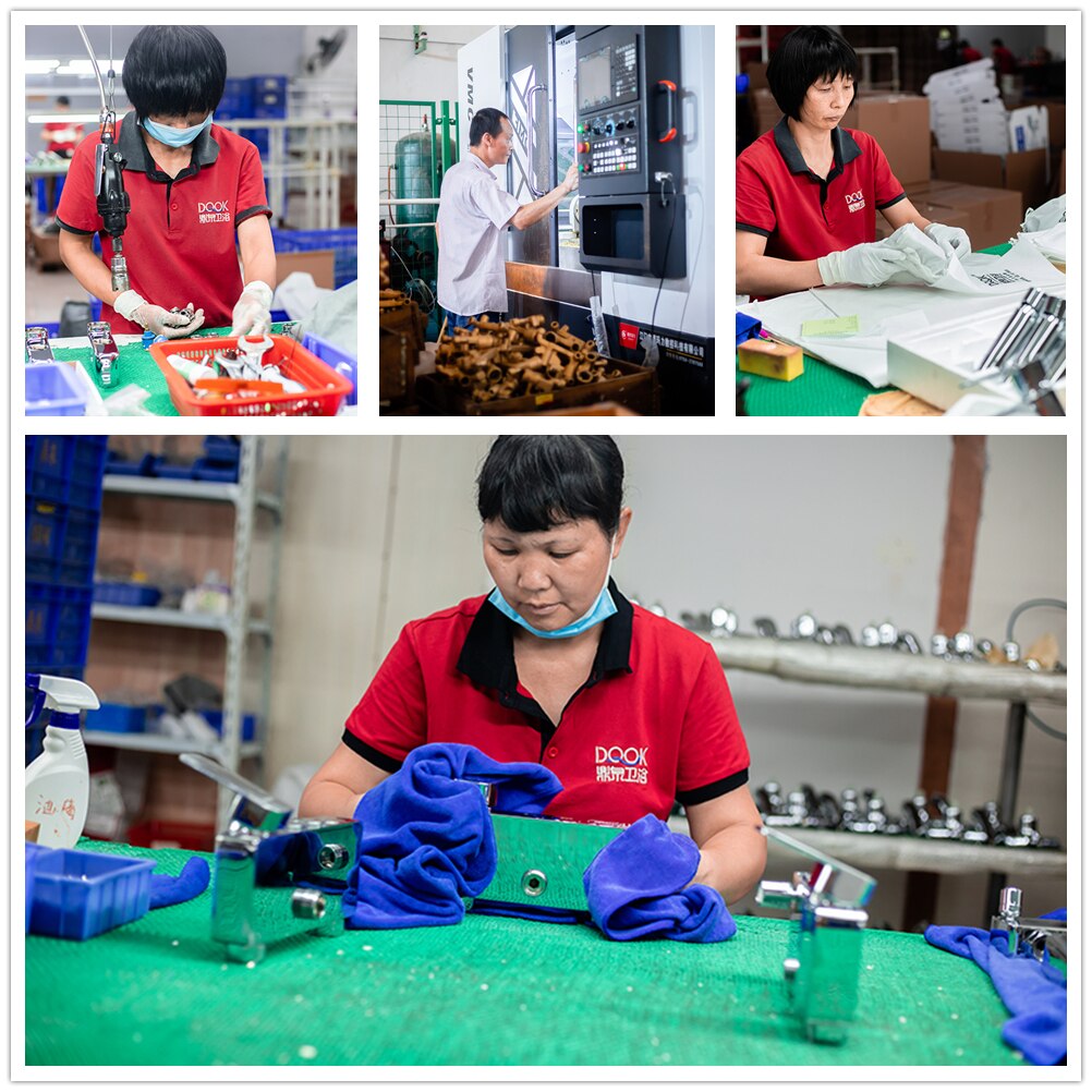 DQOK mélangeur froid/chaud, robinets de lavabo de salle de bains en nickel brossé, robinet d'évier, robinet d'eau noire, accessoires de salle de bains (tuyau non inclus