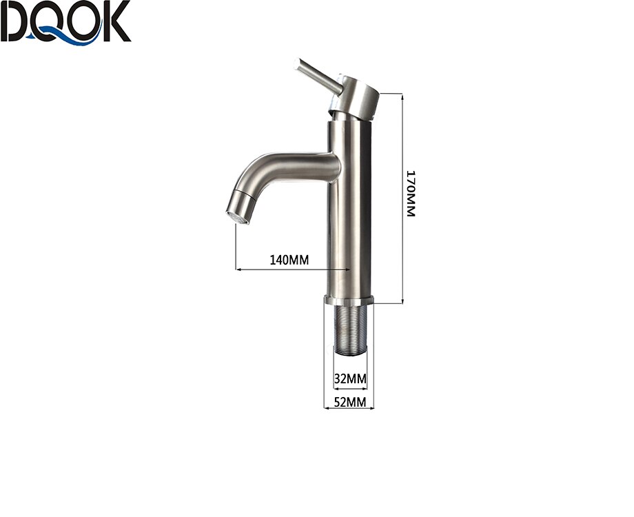 DQOK mélangeur froid/chaud, robinets de lavabo de salle de bains en nickel brossé, robinet d'évier, robinet d'eau noire, accessoires de salle de bains (tuyau non inclus