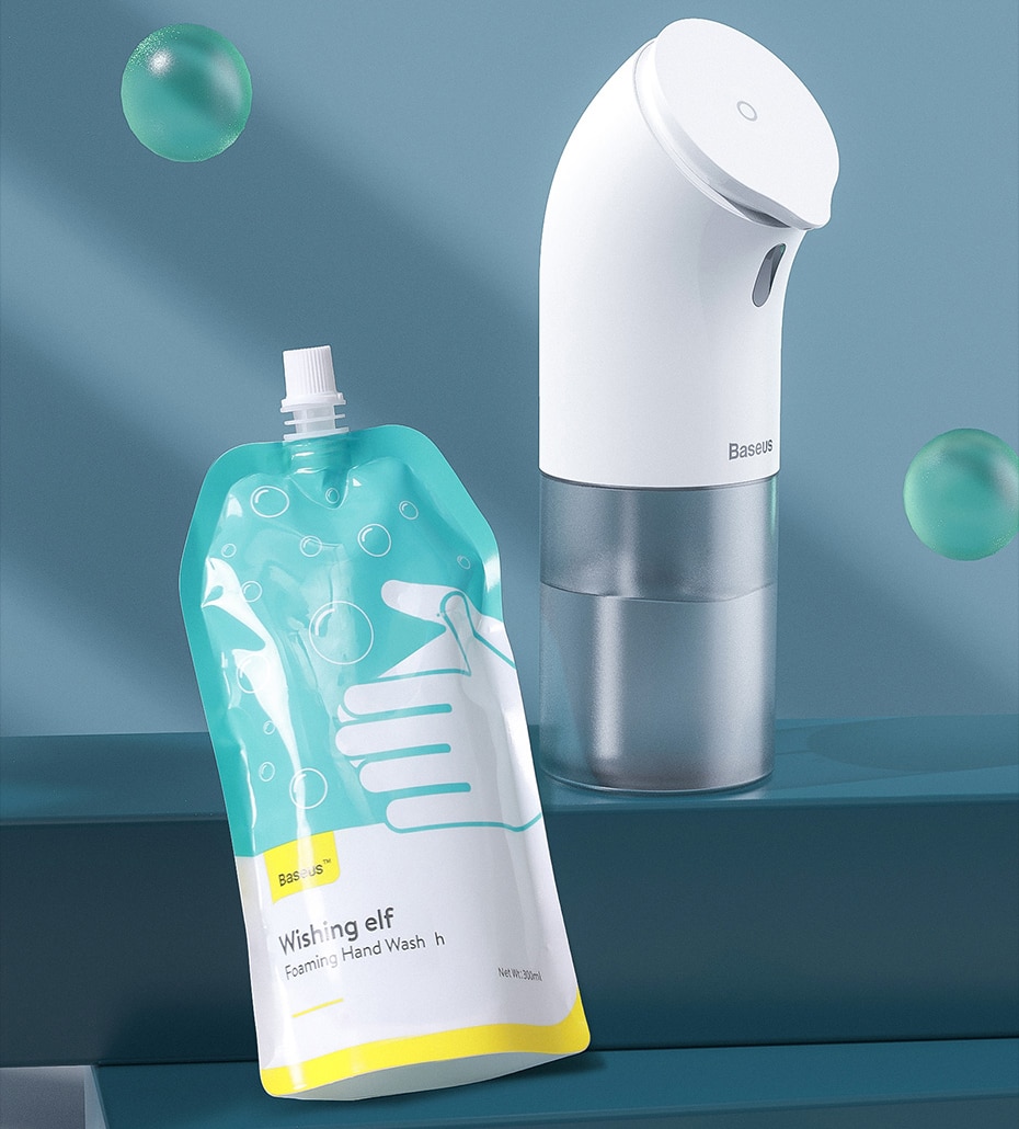 Baseus distributeur automatique de savon capteur infrarouge sans contact mousse liquide distributeur de savon pompe lavage des mains désinfectant distributeur bouteilles