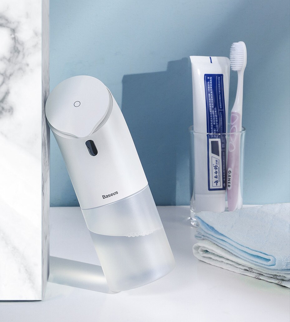 Baseus distributeur automatique de savon capteur infrarouge sans contact mousse liquide distributeur de savon pompe lavage des mains désinfectant distributeur bouteilles