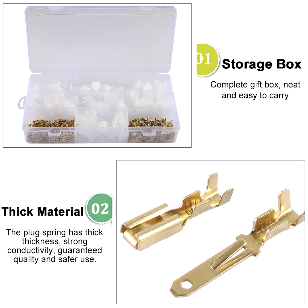 Connecteur de Terminal de fil automatique 380 Mm, connecteur mâle femelle, boîtier 2 3 4 6 pour bateau, voiture, motos, bateau, 2.8 pièces