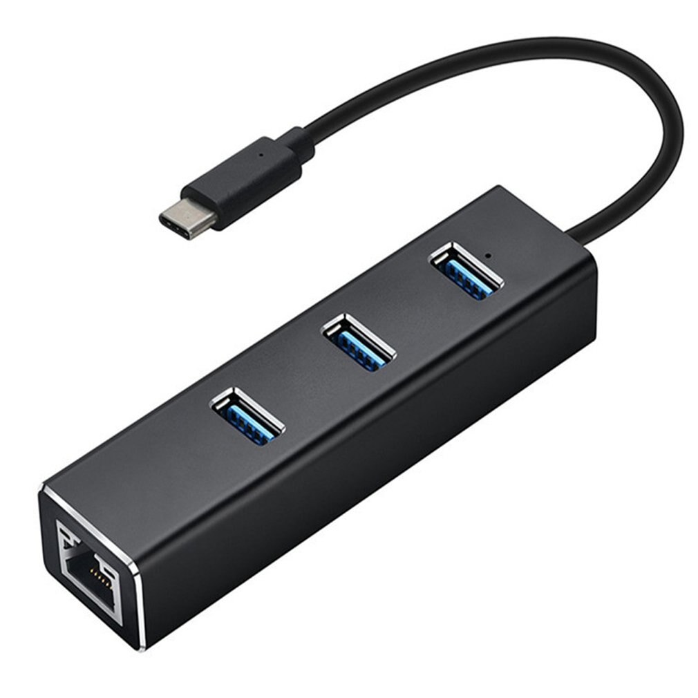 Type-c 3.0HUB + Hub Gigabit 3 Ports USB 3.0 Gigabit Ethernet LAN Rj45 adaptateur réseau Hub à 1000mbps Type-c 3.0HUB + Hub Gigabit 3 Ports USB 3.0 Gigabit Ethernet LAN Rj45 adaptateur réseau Hub à 1000mbps