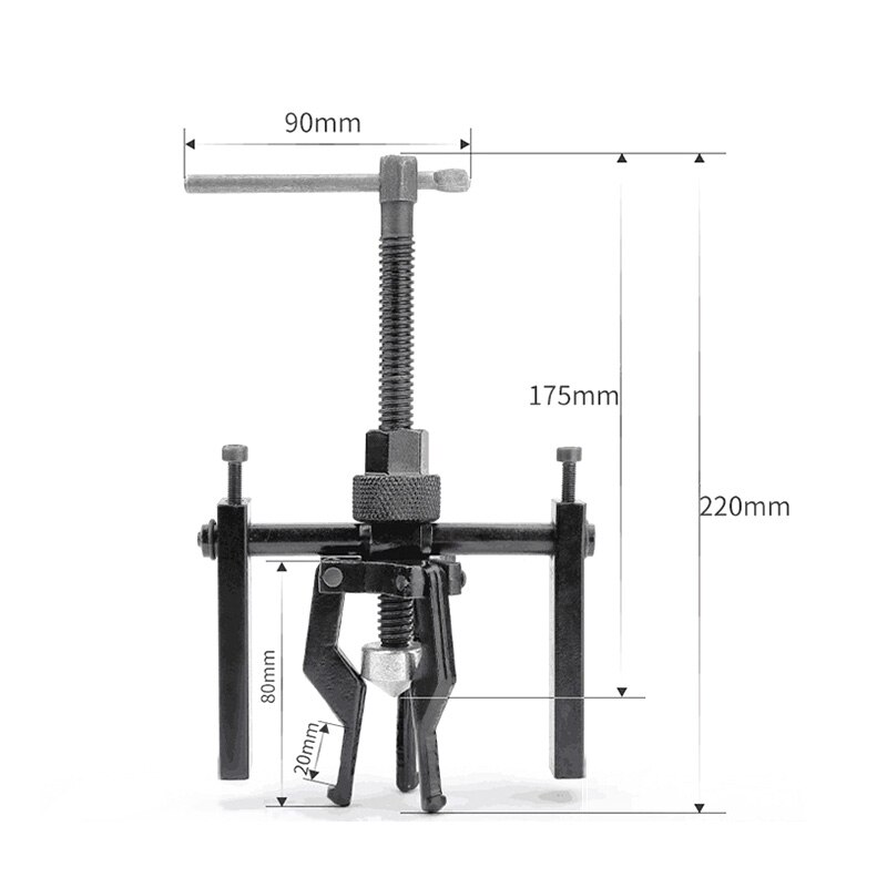 Extracteur de roulements intérieurs 3 mâchoires | En acier au carbone de haute qualité, extracteur d'engrenages, Kit de machines-outils lourdes pour l'automobile, outils de Diagnostic automobile
