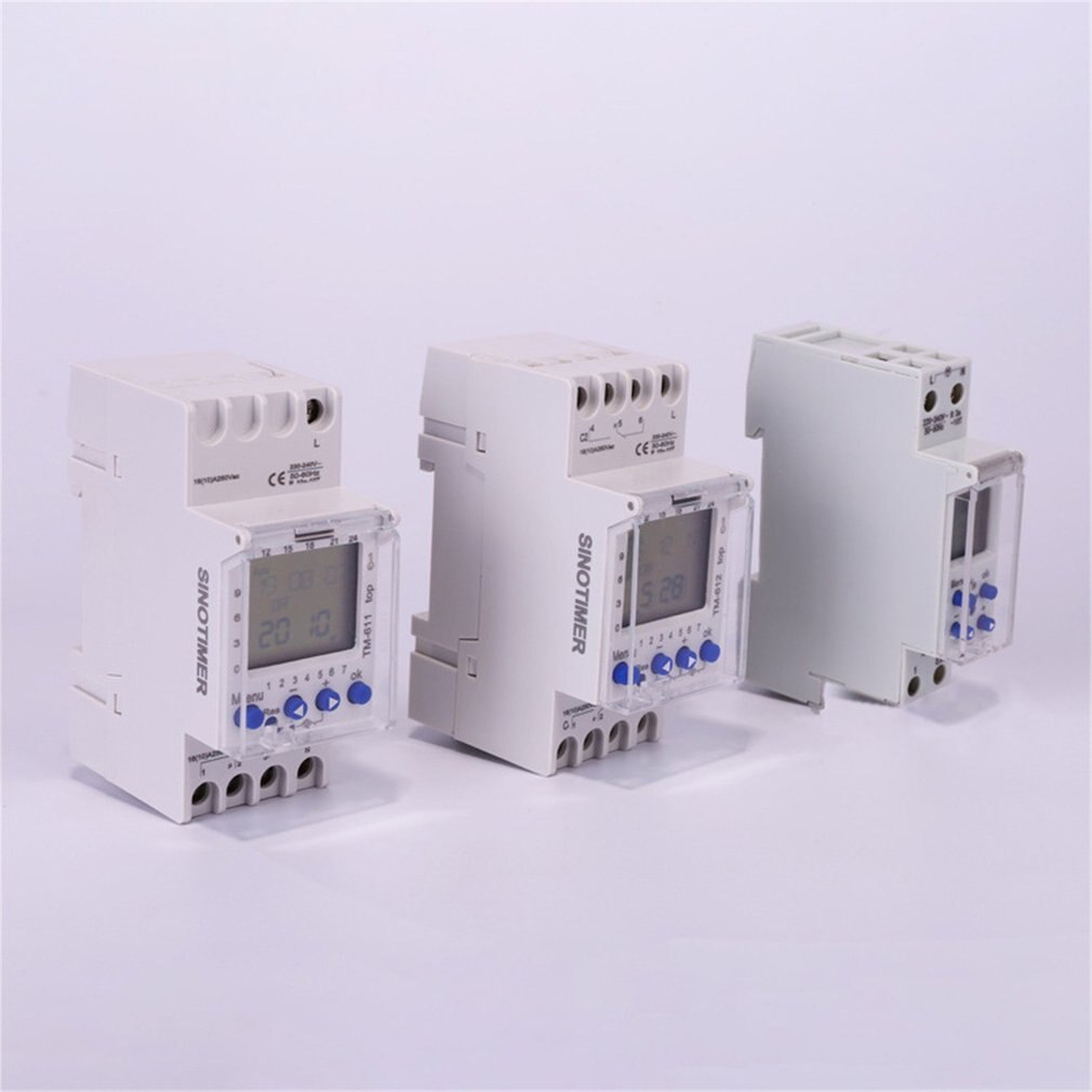 SINOTIMER 220V TM612 minuterie à deux canaux 7 jours 24 heures Programmable électronique LCD commutateur de temps numérique avec deux sorties de relais