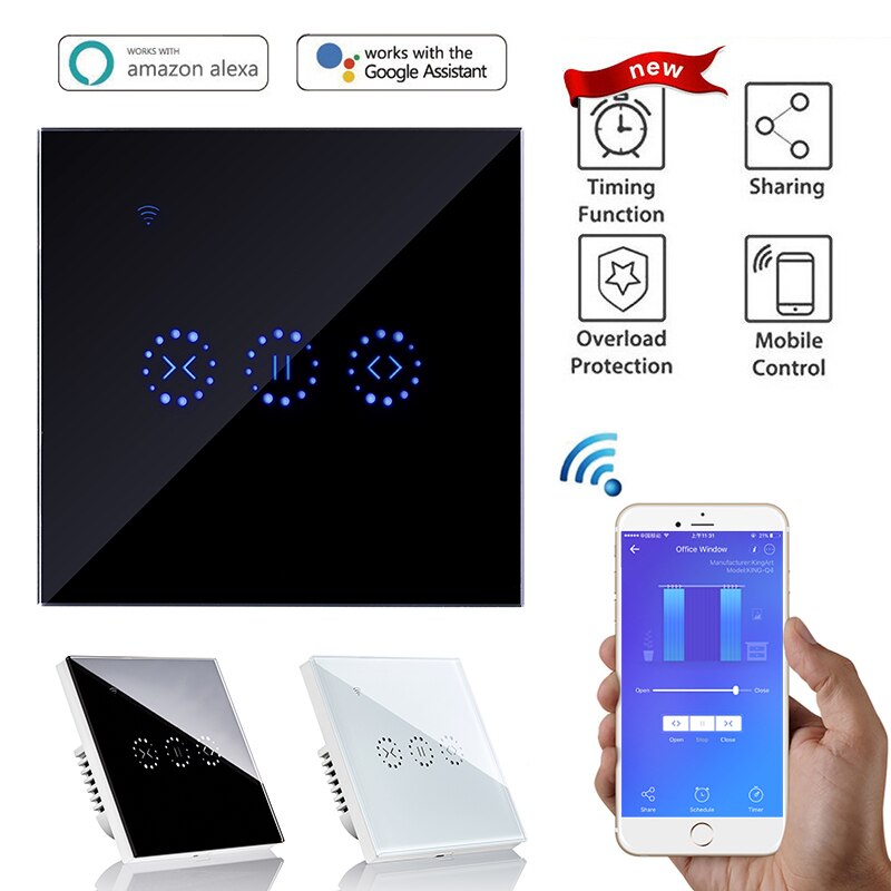 Ewelink – interrupteur tactile WiFi intelligent, 170-240V, contrôleur de bouton mural, Standard ue, pour maison connectée, Alexa, Google Home