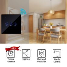 Ewelink – interrupteur tactile WiFi intelligent, 170-240V, contrôleur de bouton mural, Standard ue, pour maison connectée, Alexa, Google Home