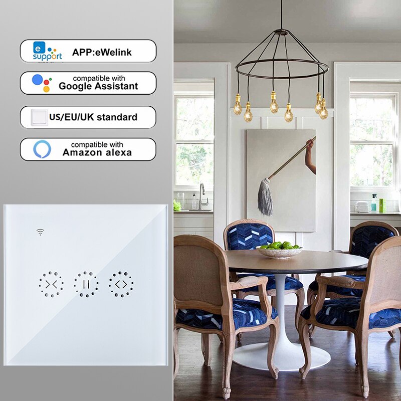 Ewelink – interrupteur tactile WiFi intelligent, 170-240V, contrôleur de bouton mural, Standard ue, pour maison connectée, Alexa, Google Home