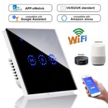 Ewelink – interrupteur tactile WiFi intelligent, 170-240V, contrôleur de bouton mural, Standard ue, pour maison connectée, Alexa, Google Home
