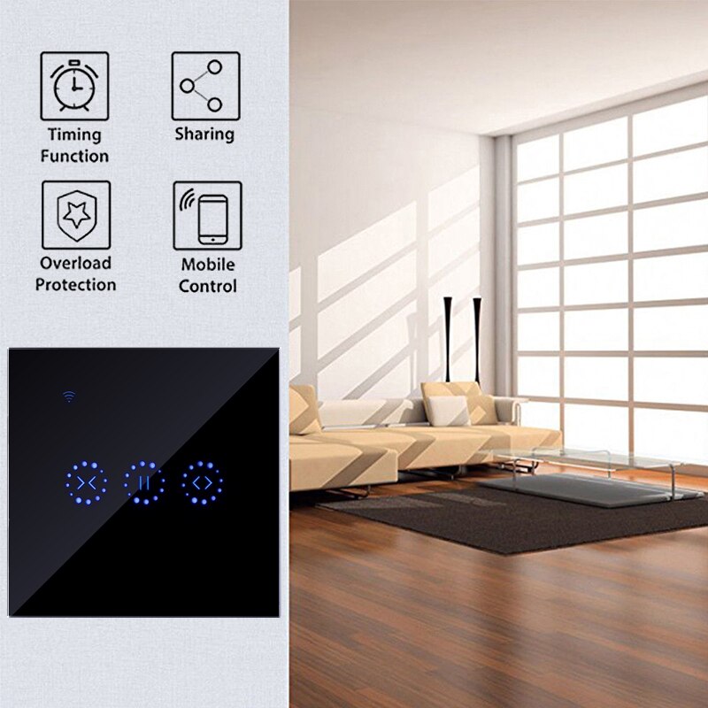 Ewelink – interrupteur tactile WiFi intelligent, 170-240V, contrôleur de bouton mural, Standard ue, pour maison connectée, Alexa, Google Home