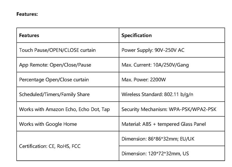 Ewelink – interrupteur tactile WiFi intelligent, 170-240V, contrôleur de bouton mural, Standard ue, pour maison connectée, Alexa, Google Home