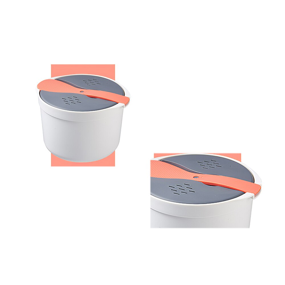 Cuiseur à riz pour four à micro-ondes, récipient alimentaire multifonctionnel, marmite à vapeur à deux couches pour la maison, boîte à déjeuner de Restaurant 2L