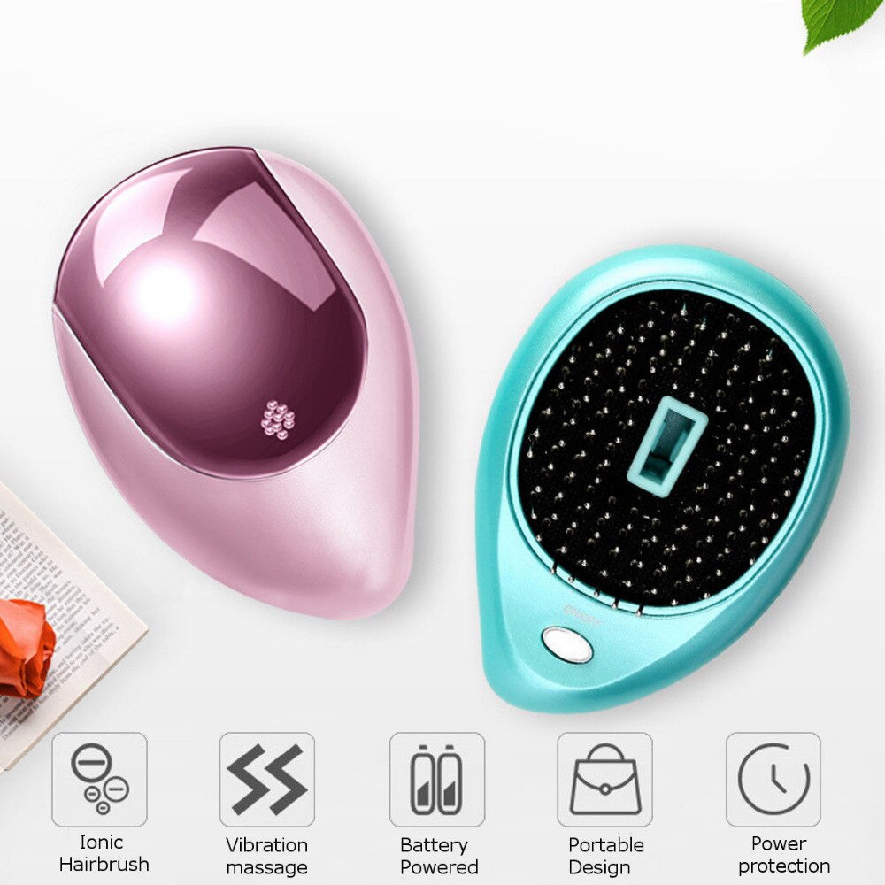 Peigne ionique Portable brosse à cheveux Massage antistatique peigne à ions négatifs Mini peigne lisseur de cheveux brosse magique peigne de coiffure