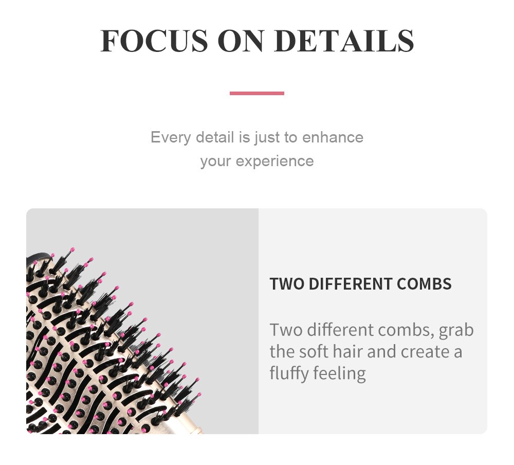 LISAPRO livraison directe noir doré brosse sèche-cheveux multifonctions outils de coiffure cheveux Strightner et bigoudi sèche-cheveux