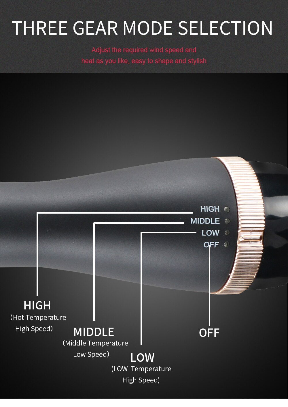 LISAPRO livraison directe noir doré brosse sèche-cheveux multifonctions outils de coiffure cheveux Strightner et bigoudi sèche-cheveux