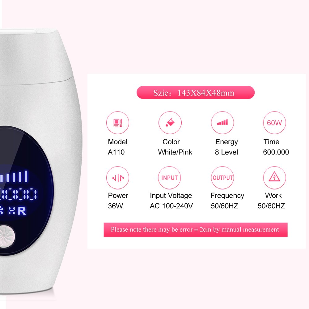 Épilateur permanent à lumière pulsée, 600 000 flashs, indolore, pour femme,système d'épilation laser IPL électrique pour le corps, Épilateur permanent à lumière pulsée, 600 000 flashs, indolore, pour femme,système d'épilation laser IPL électrique pour le corps,