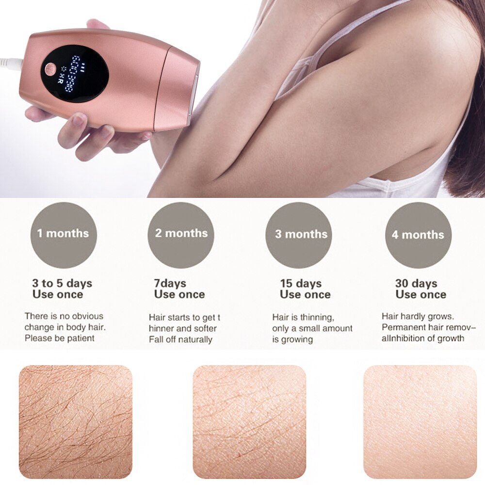 Épilateur permanent à lumière pulsée, 600 000 flashs, indolore, pour femme,système d'épilation laser IPL électrique pour le corps, Épilateur permanent à lumière pulsée, 600 000 flashs, indolore, pour femme,système d'épilation laser IPL électrique pour le corps,