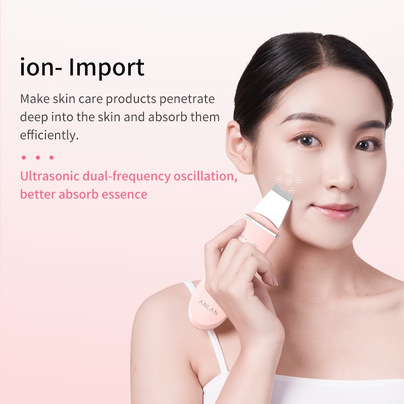 ANLAN Épurateur de peau faciale ultrasonique Profonde Visage Nettoyage Machine détacher Pelle Facial Pores Nettoyeur Soulever