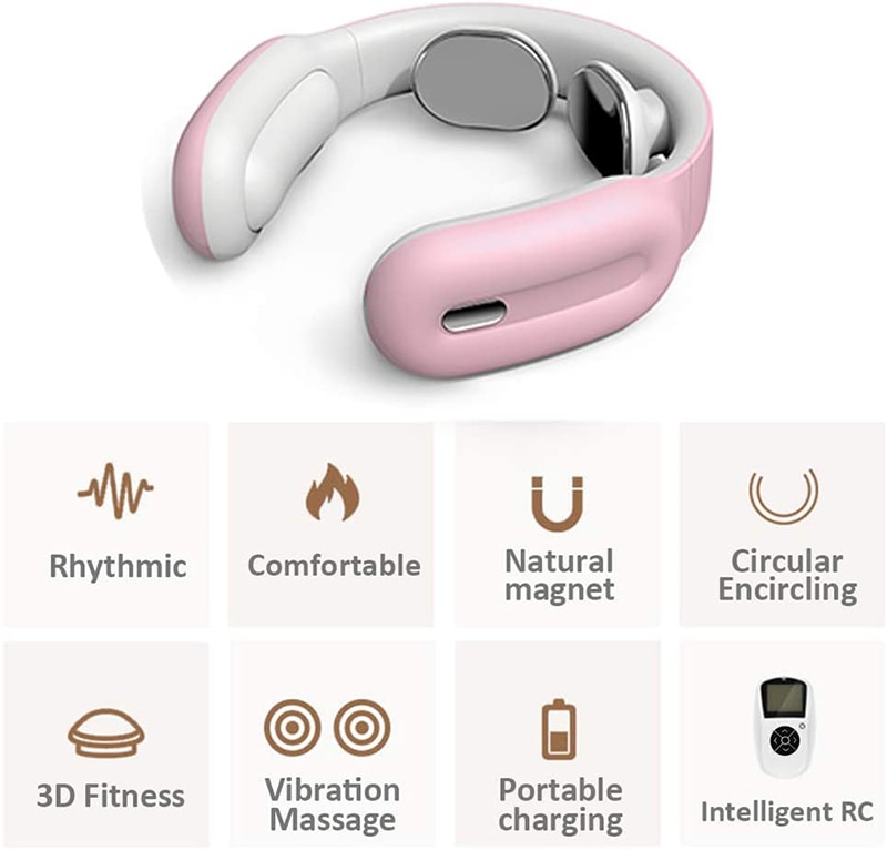 Masseur électrique EMS de muscles pour entraînement à distance, outil intelligent de soulagement de la douleur cervicale, vertèbre cervicale, physiothérapie