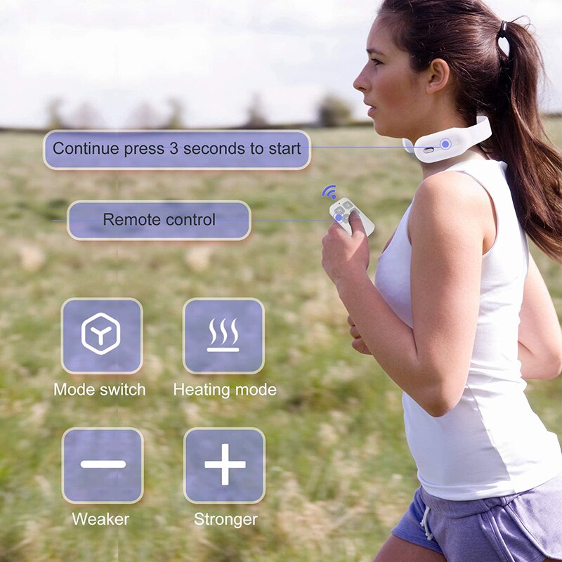 Masseur électrique EMS de muscles pour entraînement à distance, outil intelligent de soulagement de la douleur cervicale, vertèbre cervicale, physiothérapie