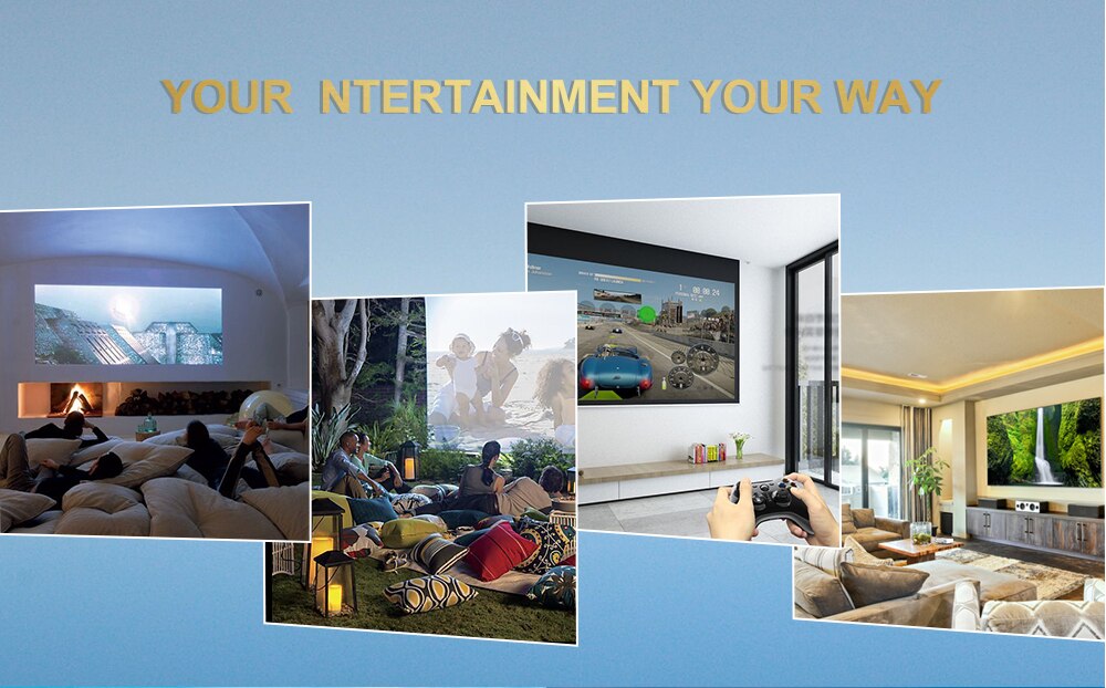 Salange – Mini projecteur Led Full HD P56, wi-fi, 8000mAH, pour télévision, téléphone, film, Compatible Home cinéma, ordinateurs portables, PC, PS4