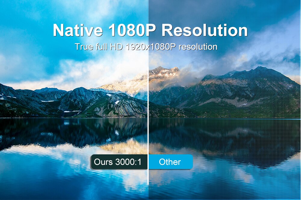 Salange – Mini projecteur Led Full HD P56, wi-fi, 8000mAH, pour télévision, téléphone, film, Compatible Home cinéma, ordinateurs portables, PC, PS4