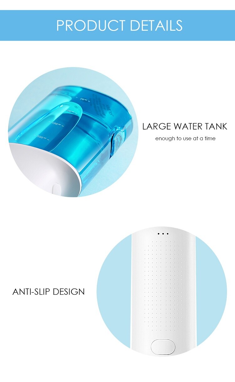 L'irrigateur portatif dentaire de Jet d'eau d'usb de Soocas W3 a Rechargeable l'irrigateur IPX7 pour nettoyer des dents