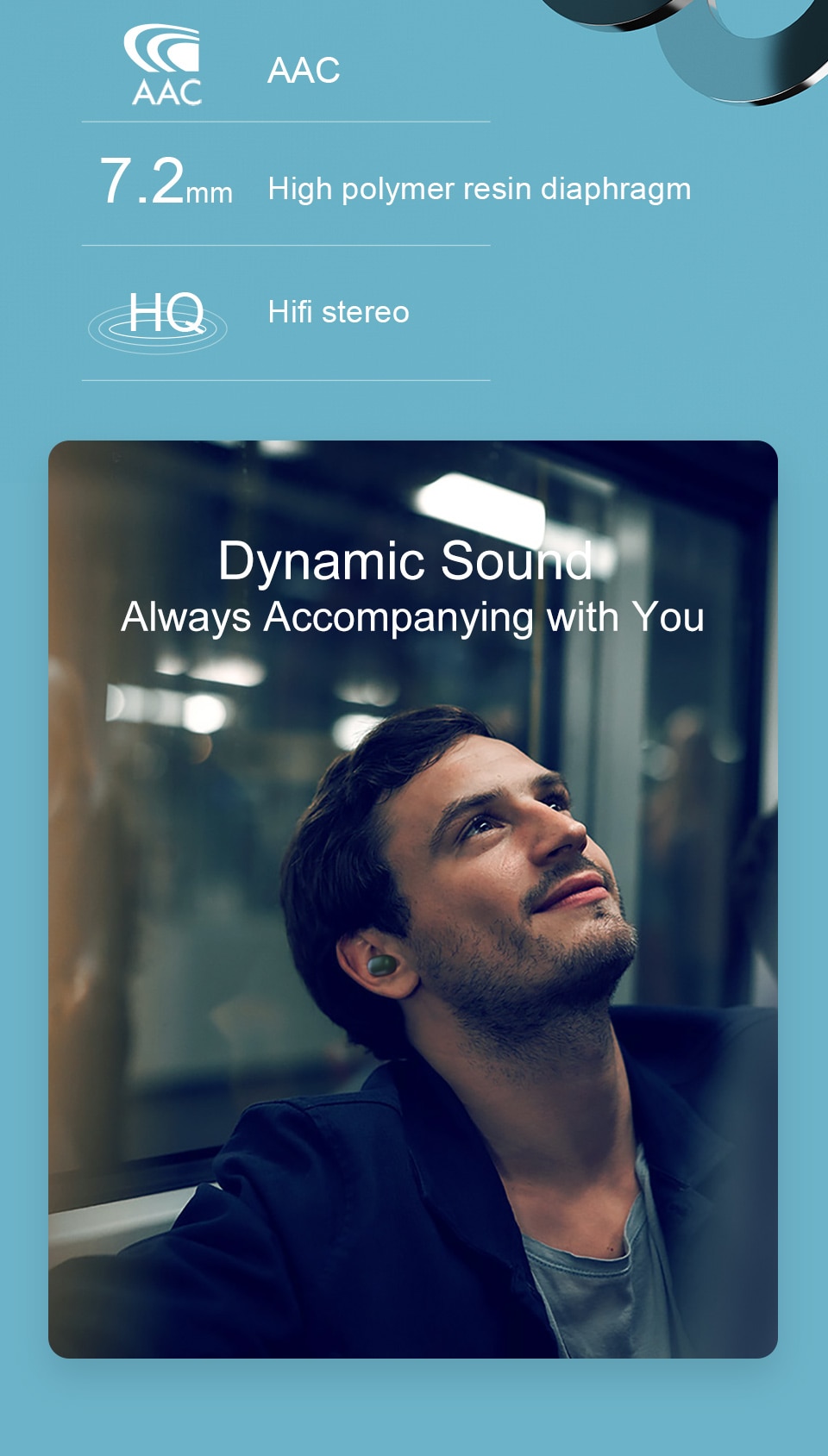 Haylou — Écouteurs Bluetooth stéréo, avec commandes tactiles et micro, batterie longue durée, sans fil, avec double micro