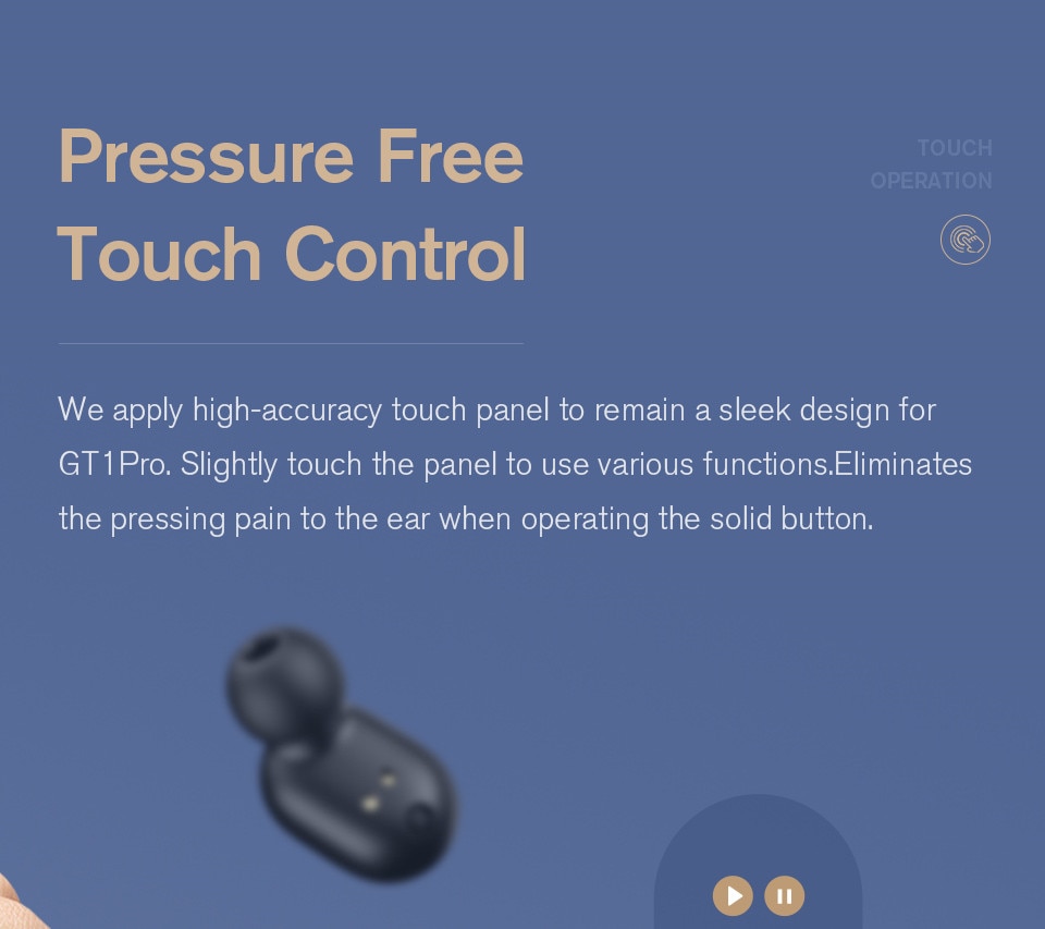 Haylou — Écouteurs Bluetooth stéréo, avec commandes tactiles et micro, batterie longue durée, sans fil, avec double micro