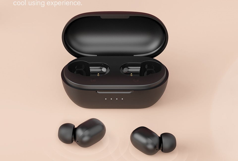 Haylou — Écouteurs Bluetooth stéréo, avec commandes tactiles et micro, batterie longue durée, sans fil, avec double micro