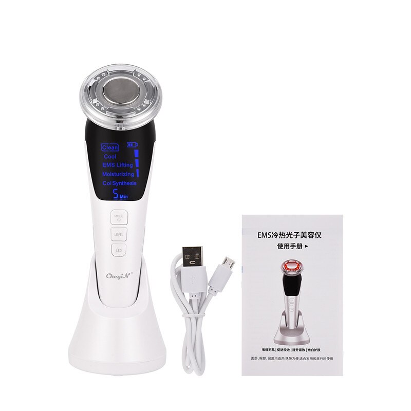 CkeyiN EMS LUMIÈRE LED Machine de Beauté Faciale Chaude Compresse Fraîche De Levage De Visage Anti-Vieillissement Élimination Des Rides LCD Soins De LA PEAU Masseur 48 CkeyiN EMS LUMIÈRE LED Machine de Beauté Faciale Chaude Compresse Fraîche De Levage De Visage Anti-Vieillissement Élimination Des Rides LCD Soins De LA PEAU Masseur 48