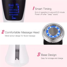 CkeyiN EMS LUMIÈRE LED Machine de Beauté Faciale Chaude Compresse Fraîche De Levage De Visage Anti-Vieillissement Élimination Des Rides LCD Soins De LA PEAU Masseur 48