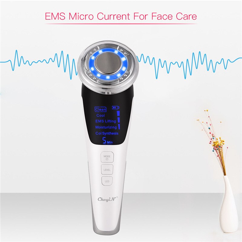 CkeyiN EMS LUMIÈRE LED Machine de Beauté Faciale Chaude Compresse Fraîche De Levage De Visage Anti-Vieillissement Élimination Des Rides LCD Soins De LA PEAU Masseur 48 CkeyiN EMS LUMIÈRE LED Machine de Beauté Faciale Chaude Compresse Fraîche De Levage De Visage Anti-Vieillissement Élimination Des Rides LCD Soins De LA PEAU Masseur 48