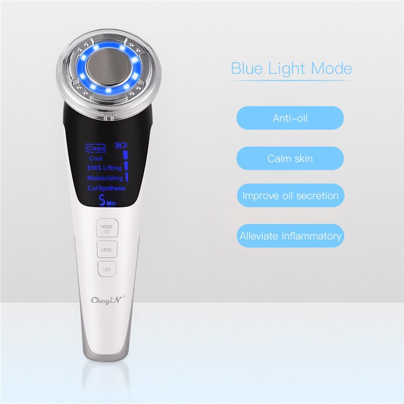 CkeyiN EMS LUMIÈRE LED Machine de Beauté Faciale Chaude Compresse Fraîche De Levage De Visage Anti-Vieillissement Élimination Des Rides LCD Soins De LA PEAU Masseur 48 CkeyiN EMS LUMIÈRE LED Machine de Beauté Faciale Chaude Compresse Fraîche De Levage De Visage Anti-Vieillissement Élimination Des Rides LCD Soins De LA PEAU Masseur 48