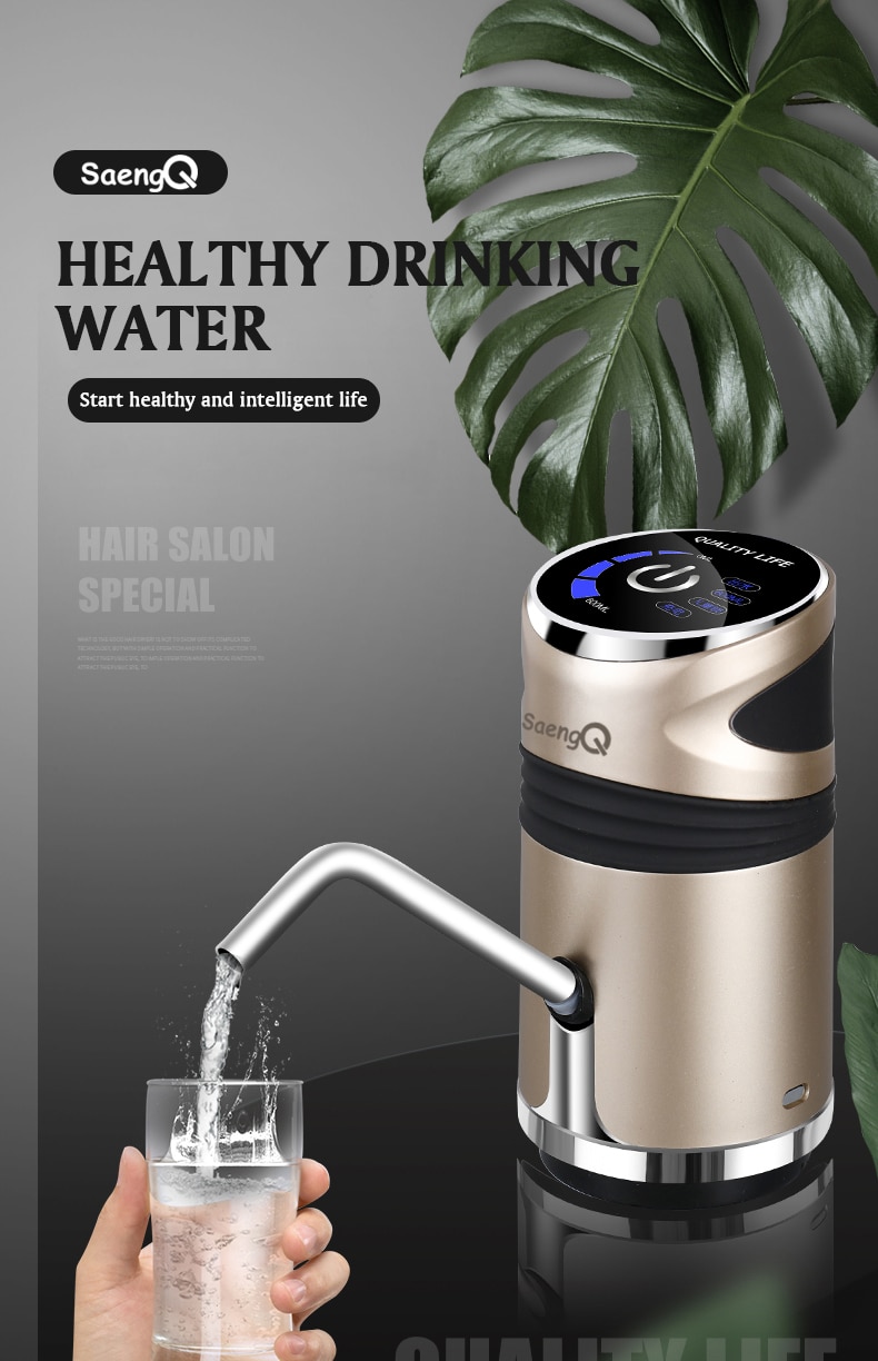 SaengQ – pompe à eau électrique automatique, distributeur avec bouton de charge USB, bouteille de gallons, interrupteur de boisson pour dispositif de pompage d'eau
