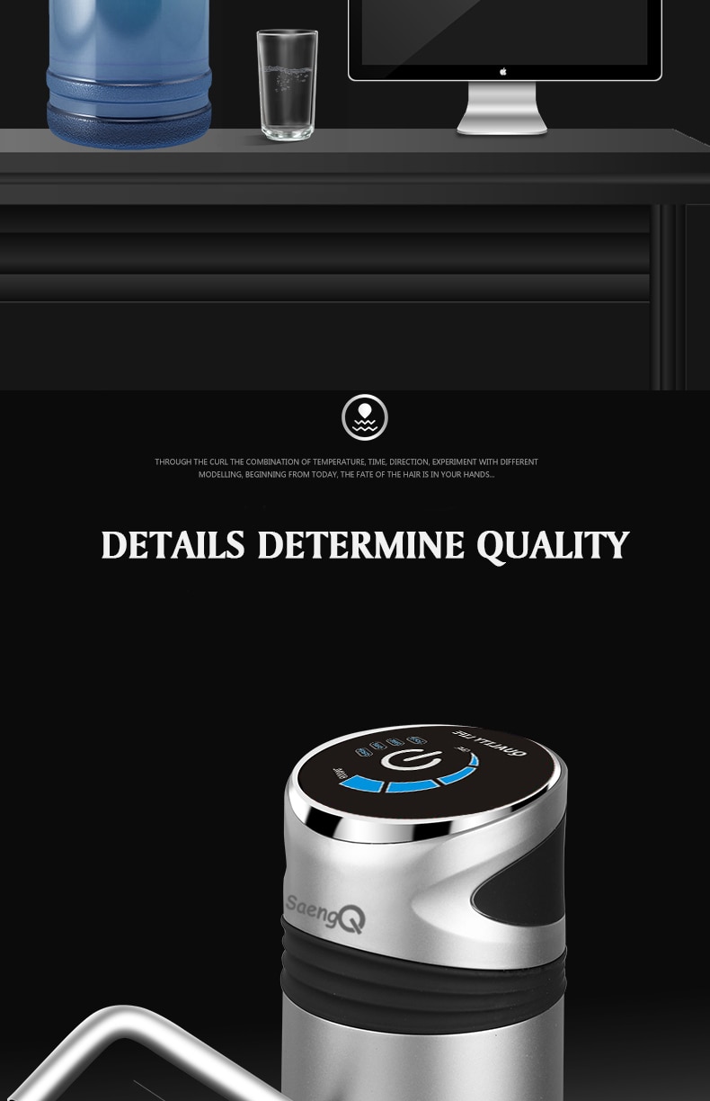 SaengQ – pompe à eau électrique automatique, distributeur avec bouton de charge USB, bouteille de gallons, interrupteur de boisson pour dispositif de pompage d'eau