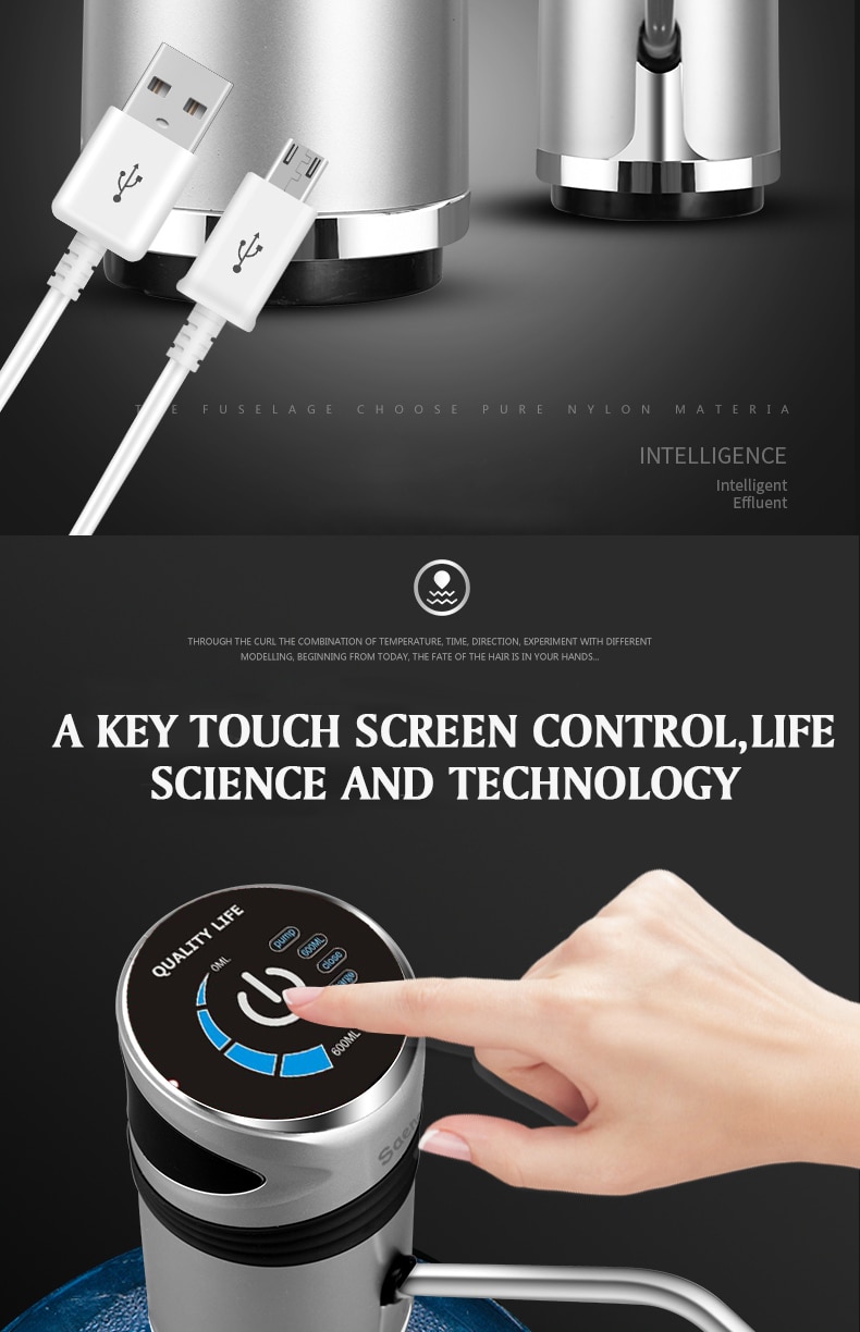 SaengQ – pompe à eau électrique automatique, distributeur avec bouton de charge USB, bouteille de gallons, interrupteur de boisson pour dispositif de pompage d'eau