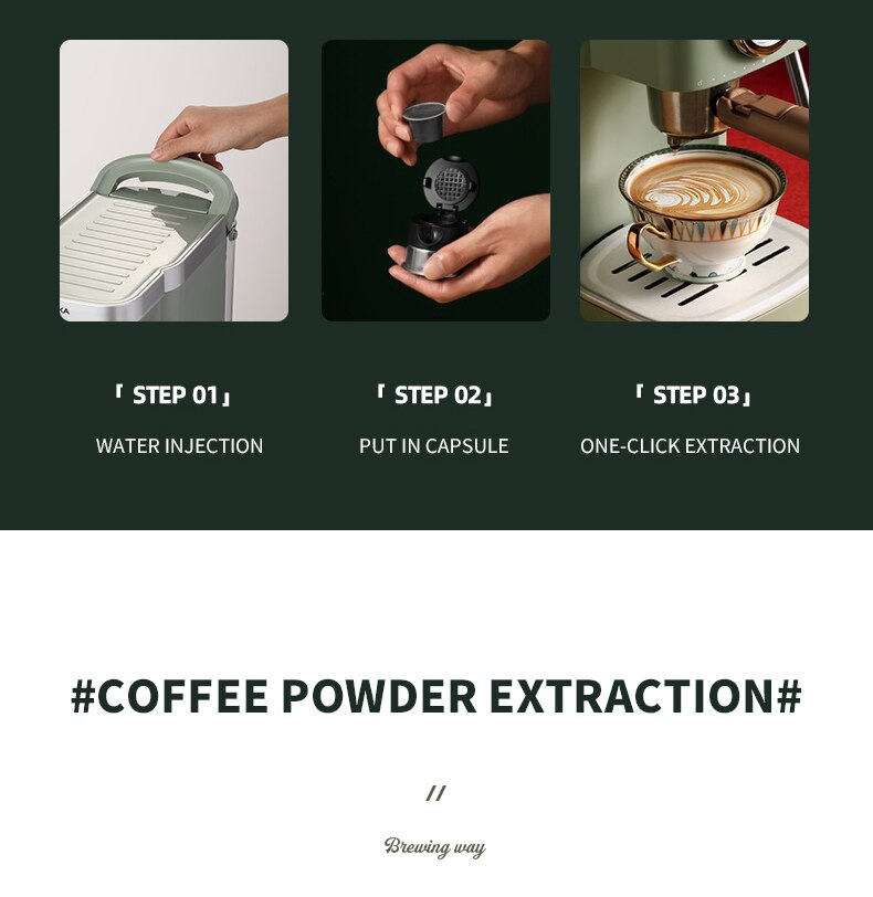 KONKA – Machine à café expresso 1050W, avec mousseur à lait moussant, en acier inoxydable, système de contrôle de la Double température