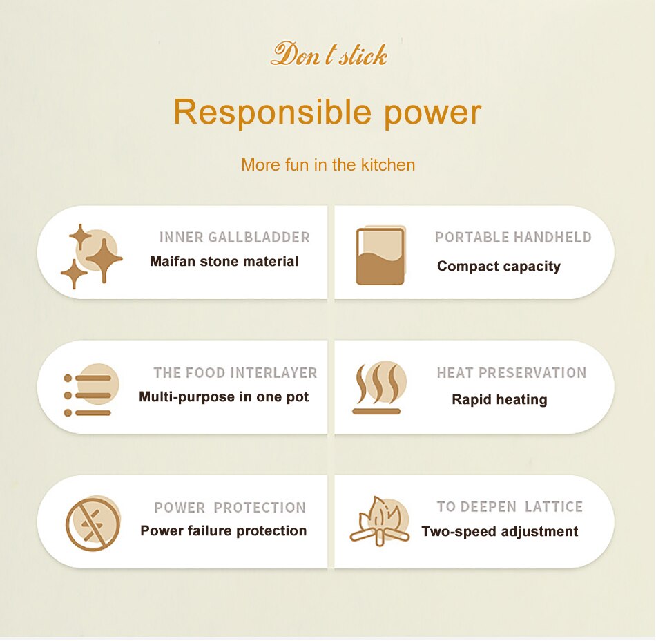 Mini appareil de cuisson électrique multifonction, 220V, antiadhésif, simple/Double couche, pour la cuisson du riz