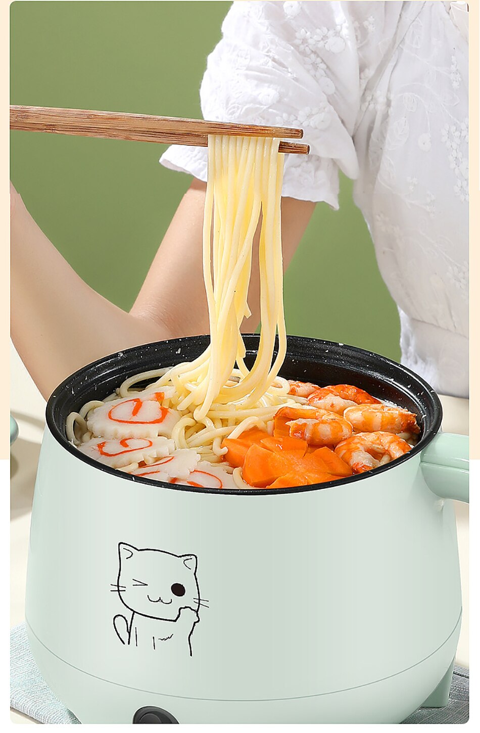 Mini appareil de cuisson électrique multifonction, 220V, antiadhésif, simple/Double couche, pour la cuisson du riz