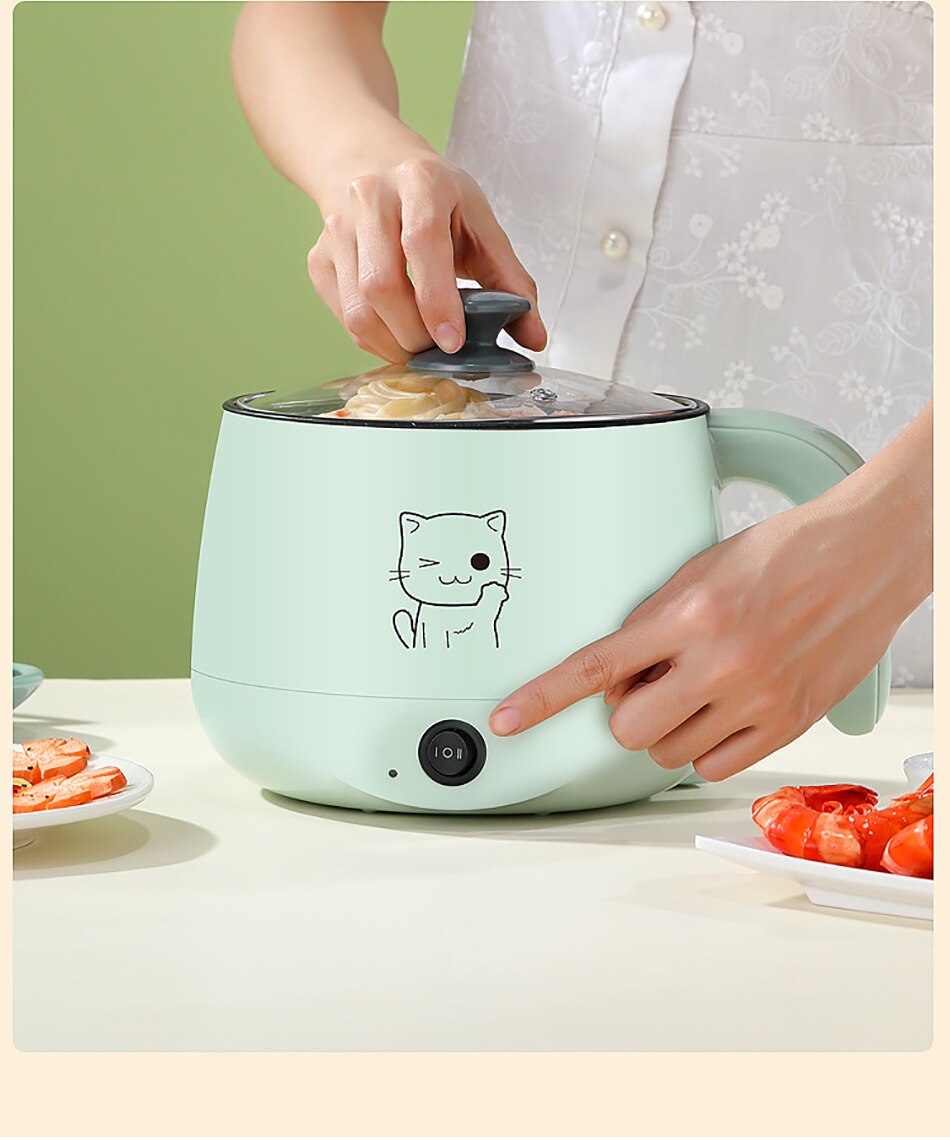 Mini appareil de cuisson électrique multifonction, 220V, antiadhésif, simple/Double couche, pour la cuisson du riz