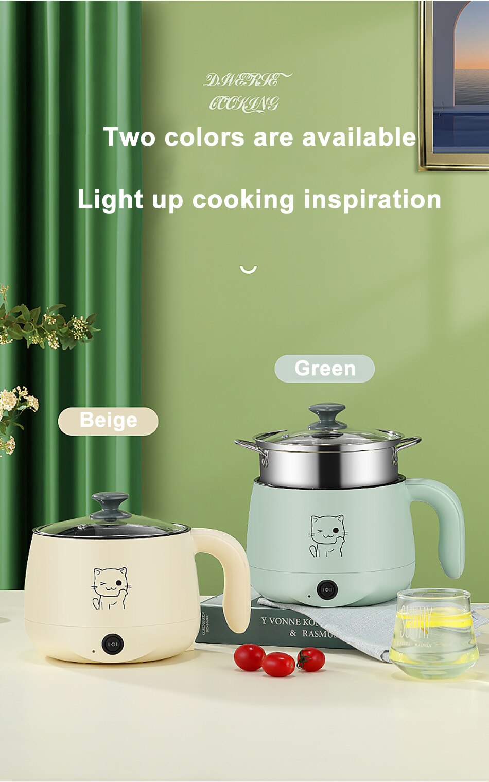 Mini appareil de cuisson électrique multifonction, 220V, antiadhésif, simple/Double couche, pour la cuisson du riz