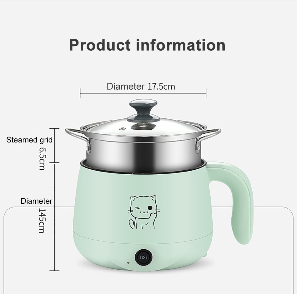 Mini appareil de cuisson électrique multifonction, 220V, antiadhésif, simple/Double couche, pour la cuisson du riz