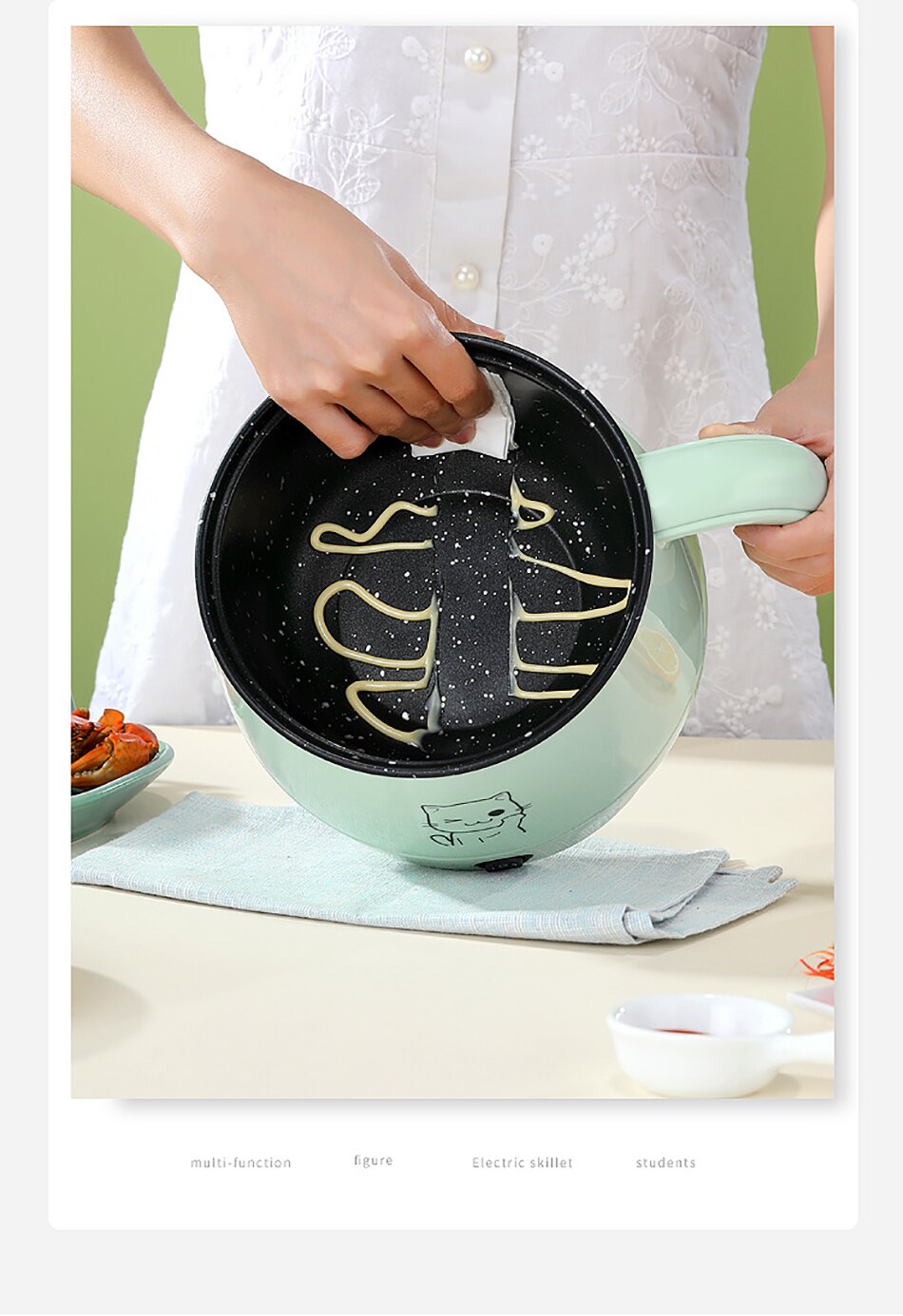 Mini appareil de cuisson électrique multifonction, 220V, antiadhésif, simple/Double couche, pour la cuisson du riz