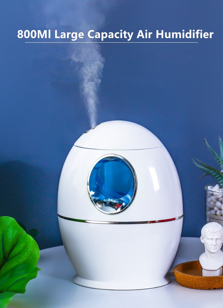 800Ml Large Capacity Air Humidifier USB Aroma Diffuser Ultrasonic Cool Water Mist Diffuser for LED Night light Office Home