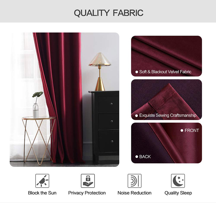 Rideaux occultants en velours solide, taille personnalisée, stores doux et confortables, pour fenêtre, salon, chambre à coucher, salle à manger