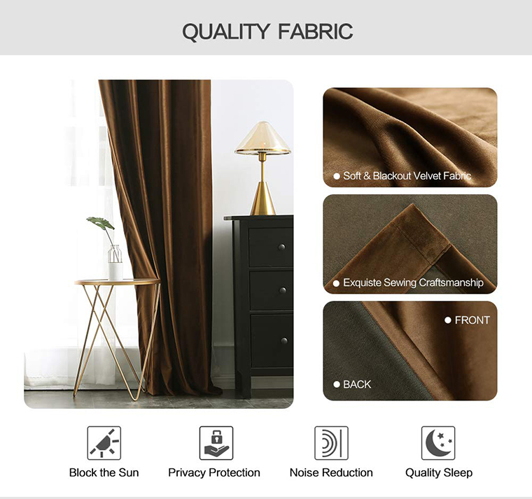 Rideaux occultants en velours solide, taille personnalisée, stores doux et confortables, pour fenêtre, salon, chambre à coucher, salle à manger