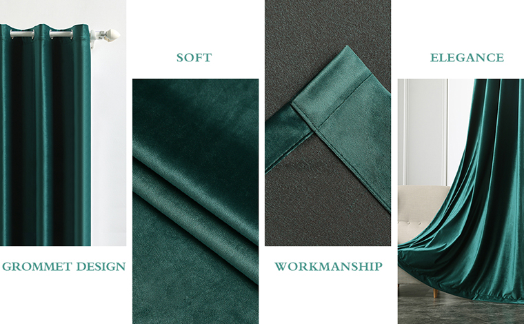 Rideaux occultants en velours solide, taille personnalisée, stores doux et confortables, pour fenêtre, salon, chambre à coucher, salle à manger