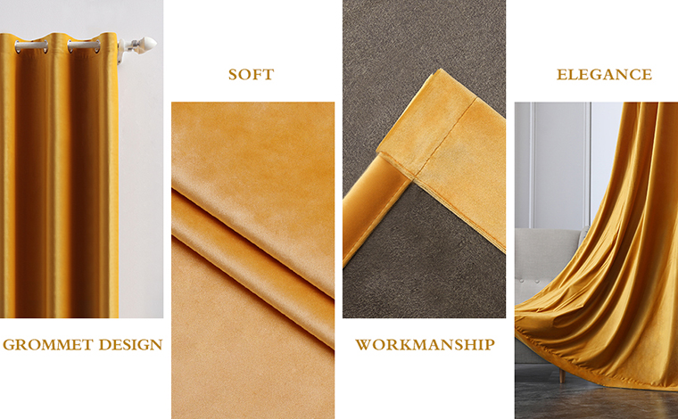 Rideaux occultants en velours solide, taille personnalisée, stores doux et confortables, pour fenêtre, salon, chambre à coucher, salle à manger